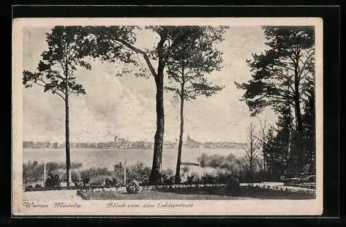 AK Waren-Müritz, Blick von den Ecktannen