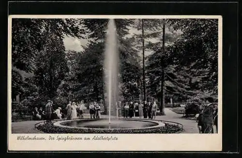 AK Wilhelmshaven, Springbrunnen am Wallbertplatz