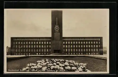 AK Rüstringen, Neues Rathaus mit Wasserbecken