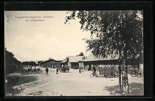 AK Zeithain, Partie am Scheibendepot auf dem Truppenübungsplatz