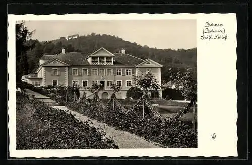 AK Bodman (Bodensee), Gräfliches Schloss mit Garten