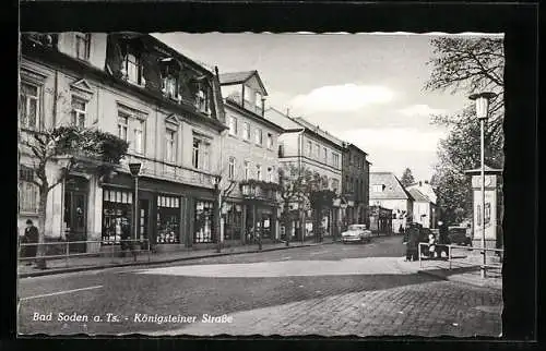 AK Bad Soden i. Ts., Blick in die Königsteiner Strasse