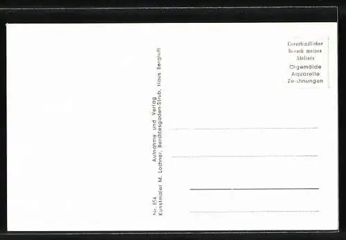 AK Unterstein bei Berchtesgaden, Strassenpartie mit Untersberg