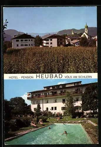 AK Völs am Schlern /Südtirol, Hotel-Pension Heubad, mit Schwimmbad