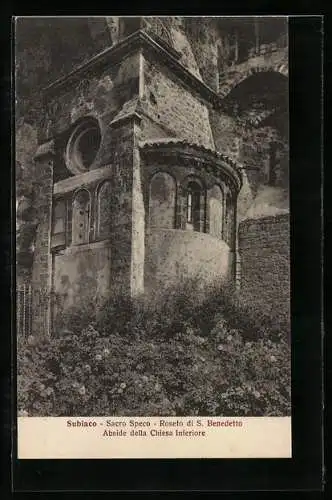 AK Subiaco, Sacro Speco, Roseto di S. Benedetto, Abside della Chiesa Inferiore