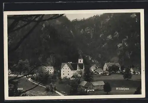 AK Wildalpen, Ortsansicht mit Kirche