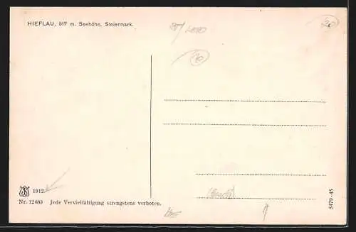 AK Hieflau, Ortsansicht mit Tamischbachturm