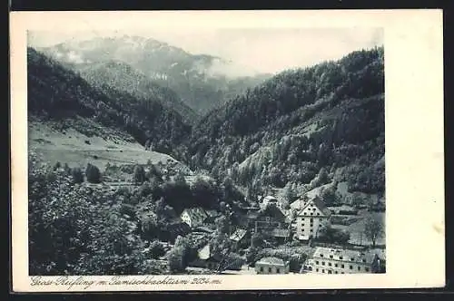 AK Gross-Reifling, Teilansicht mit Tamischbachturm aus der Vogelschau