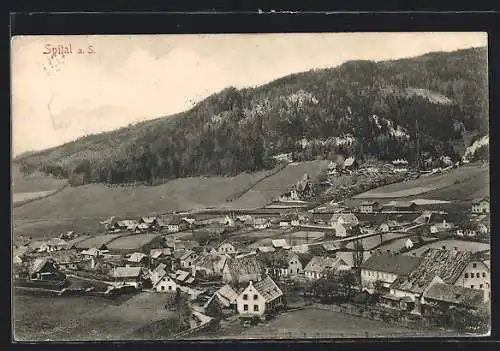 AK Spital a. S., Gesamtansicht aus der Vogelschau
