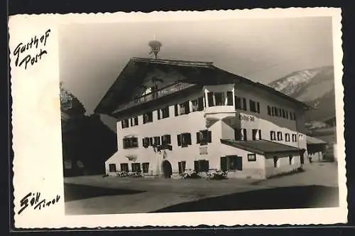AK Söll /Tirol, Gasthof Post, Gebäudeansicht