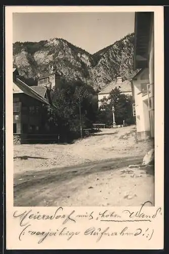 AK Maiersdorf /Hohe Wand, Ortsansicht mit hohen Wand