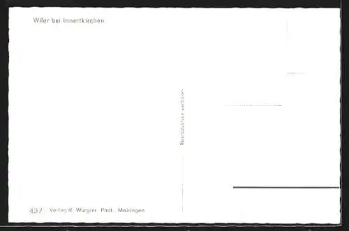 AK Wiler bei Innertkirchen, Ortsansicht gegen die Berge