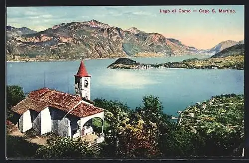 AK Griante /Lago di Como, Chiesa San Martino, Panorama