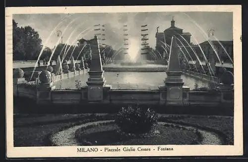 AK Milano, Piazzale Giulio Cesare, Fontana