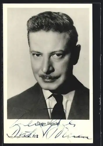 AK Schauspieler Dieter Borsche, Autograph