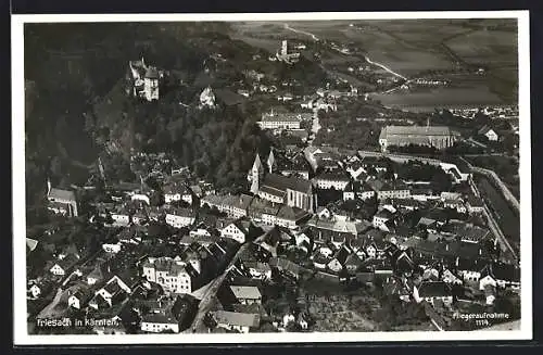 AK Friesach in Kärnten, Gesamtansicht vom Flugzeug aus