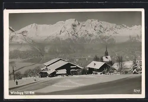 AK Windegg, Ortsansicht im Winter