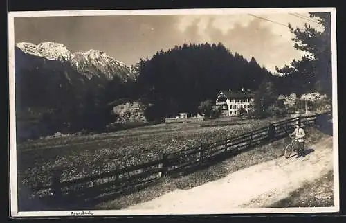 AK Innsbruck, Egerdach, Wegpartie nahe dem Erholungsheim