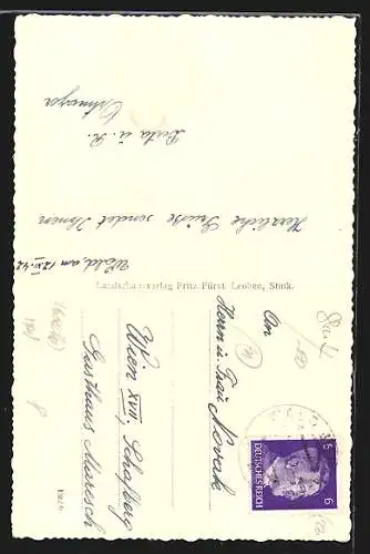 AK Wald /Ober-Stmk., Ortsansicht mit Kirche aus der Vogelschau