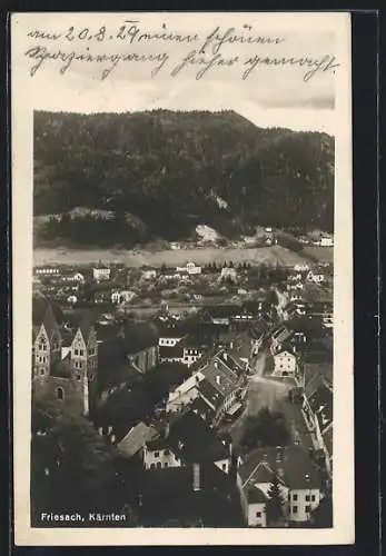 AK Friesach /Kärnten, Ortsansicht mit Kirche