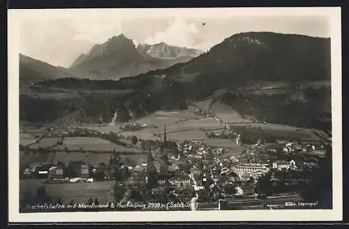 AK Bischofshofen, Ortsansicht mit Mandlwand und Hochköning