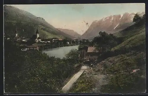 AK Bischofshofen, Teilansicht vom Berg aus