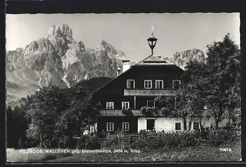 AK Filzmoos, Wallehen, Haus vor Berg Bischofsmütze