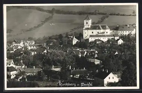 AK Kirchberg a. Wechsel, Teilansicht mit Kirche