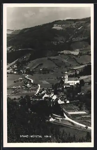 AK Stanz i. Mürztal, Ortsansicht aus der Vogelschau