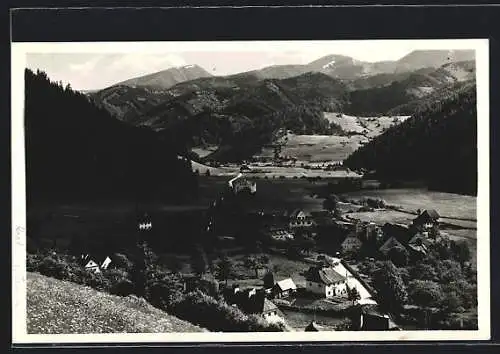 AK Möderbrugg, Panoramablick auf die Ortschaft