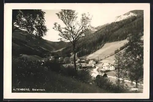 AK Altenberg /Steiermark, Ortsansicht mit Umgebung aus der Vogelschau