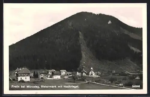 AK Frein bei Mürzsteg, Ortsansicht mit Hochriegel