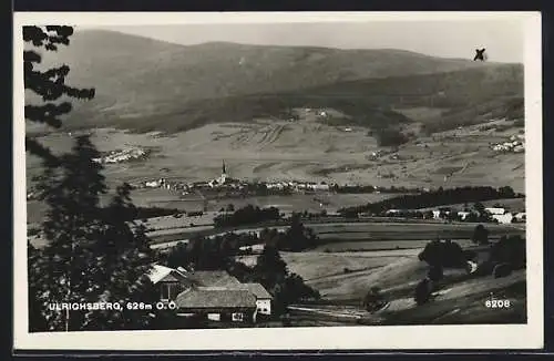 AK Ulrichsberg /O. Ö., Ansicht mit Umgebung und Bergen aus der Vogelschau