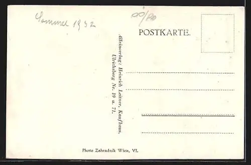 AK Ulrichsberg /Ob.-Oest., Ortsansicht mit Mühlbrücke bei Erlaf