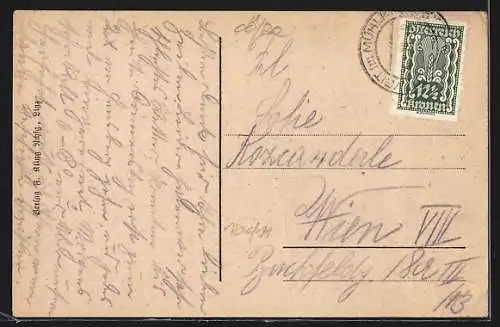 AK St. Veit /Mühlkreis, Teilansicht mit Kirche