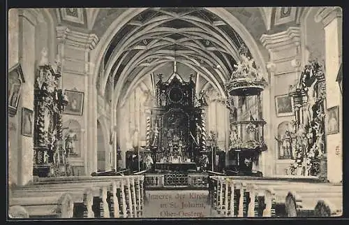 AK St. Johann am Wimberg, Inneres der Kirche