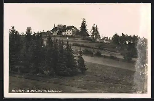 AK St. Johann am Wimberg, Hansberg im Mühlviertel, Ortsansicht mit Umgebung