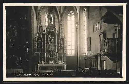 AK Sarleinsbach /O. Ö., Kirche, Innenansicht, Altar