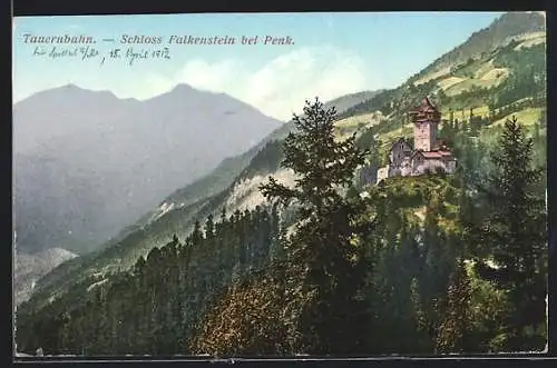 AK Obervellach, Schloss Falkenstein an der Tauernbahn