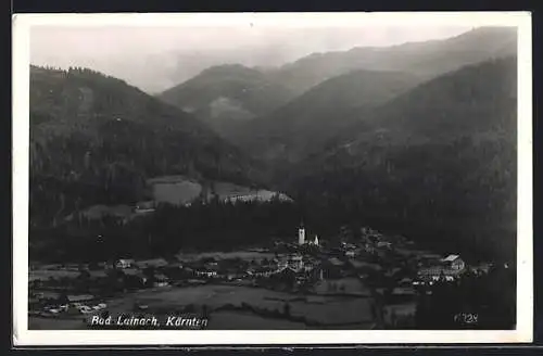 AK Rangersdorf, Bad Lainach, Ortsansicht mit Kirche und Talblick