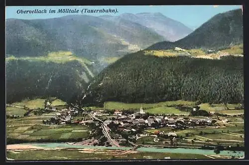 AK Obervellach /Mölltal, Totalansicht von oben