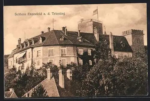 AK Schloss Enzesfeld /Triesting, Ortsansicht