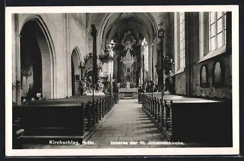 AK Kirchschlag /N.-Do., St. Johanneskirche, Innenansicht