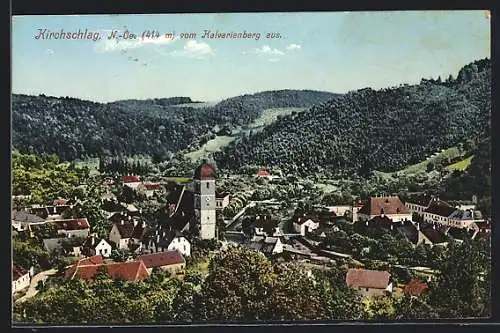 AK Kirchschlag /N.-Oe., Teilansicht vom Kalvarienberg aus