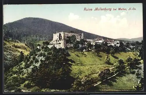 AK Weiten, Ansicht der Ruine Mollenburg