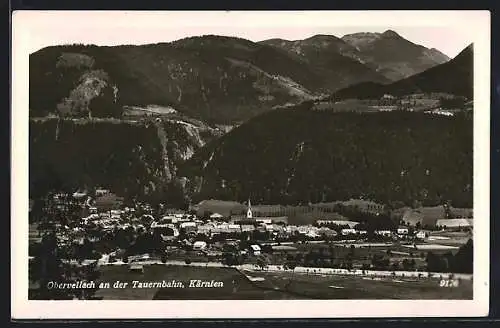 AK Obervellach an der Tauernbahn, Teilansicht mit Kirche