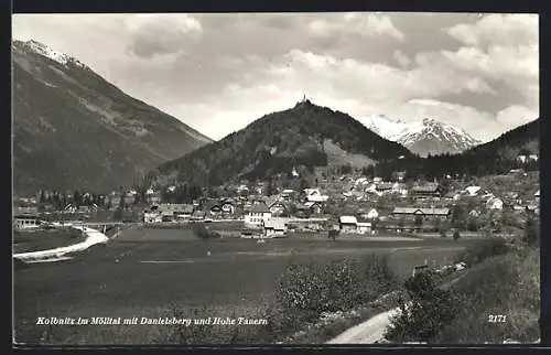 AK Kolbnitz im Mölltal, Teilansicht mit Danielsberg und Hohen Tauern