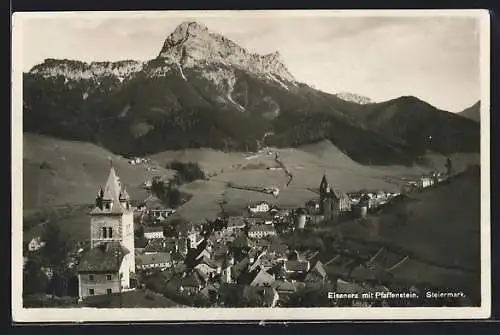 AK Eisenerz /Steiermark, Teilansicht mit Pfaffenstein