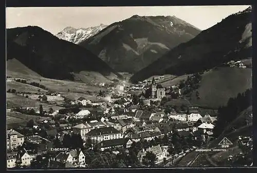 AK Eisenerz, Teilansicht mit Kirche