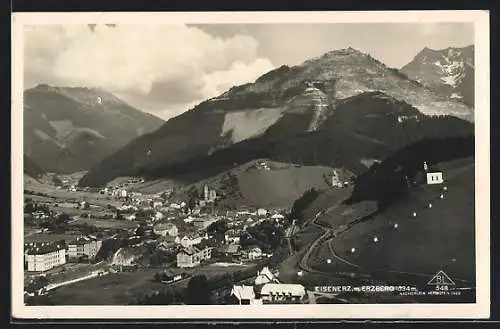 AK Eisenerz, Teilansicht mit Erzberg